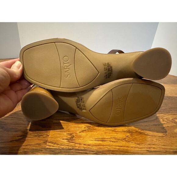 Franco Sarto Women’s Rache 2 Leather Toe-Loop Strappy Sandal – Brown 9.5 – NWT - Picture 7 of 9